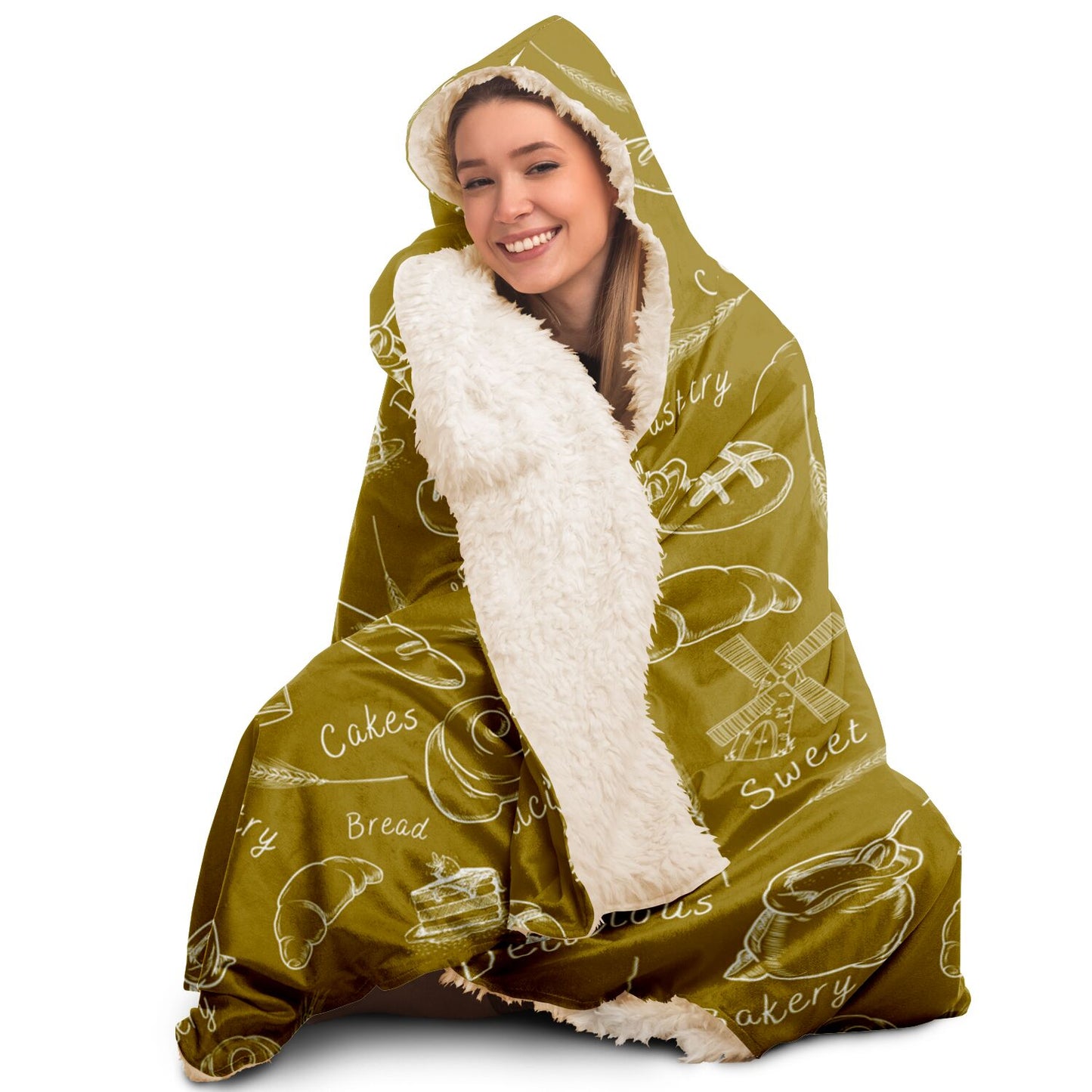 Golden Baking Hooded Blanket