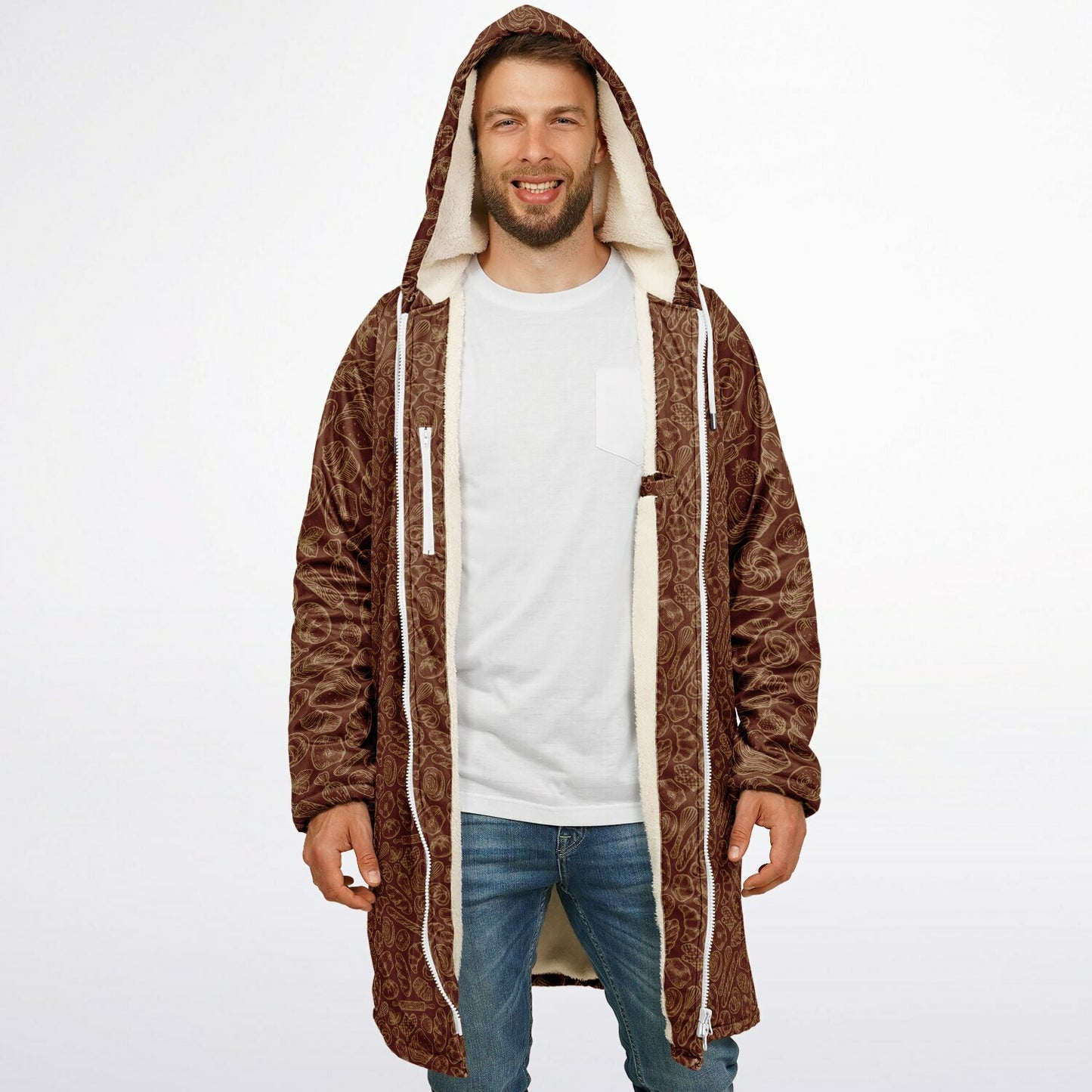 Baking Brown Zipper Cloak