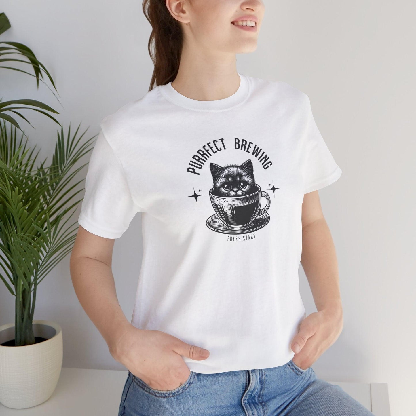 Purrfect Brewing Tee - Morning Mate Design