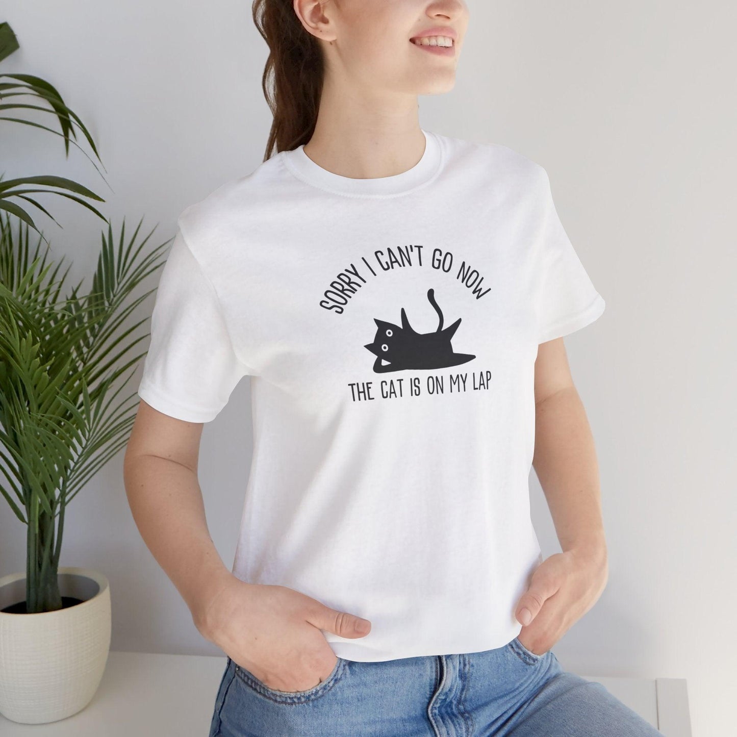 Sorry the Cat is on My Lap T-Shirt - Morning Mate Design