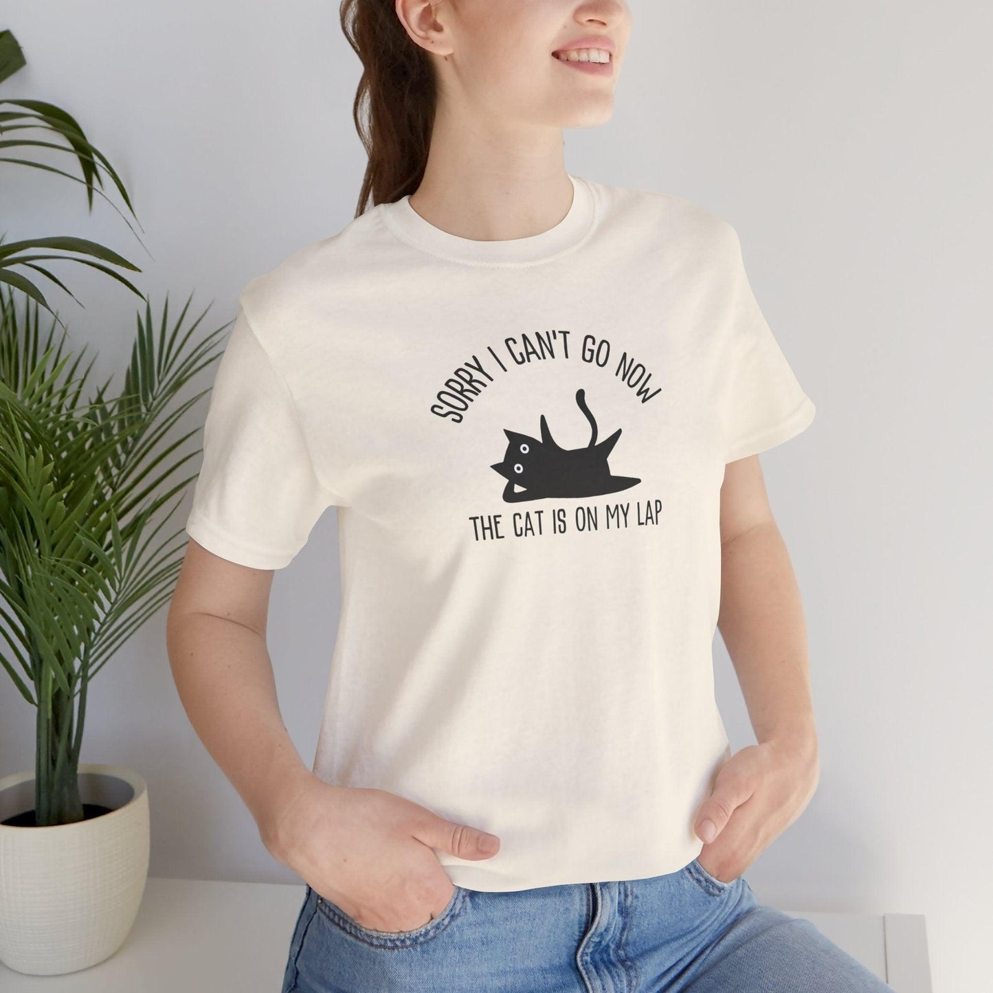 Sorry the Cat is on My Lap T-Shirt - Morning Mate Design