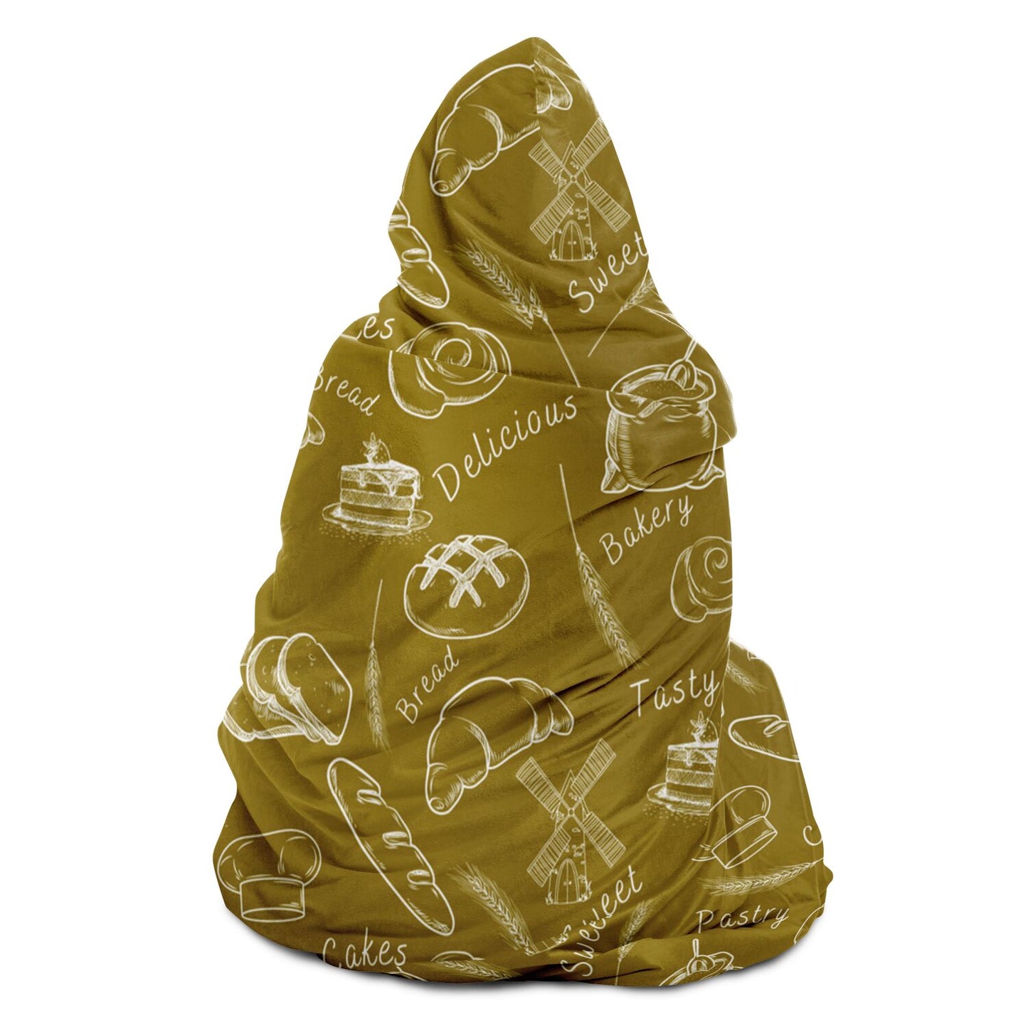 Golden Baking Hooded Blanket