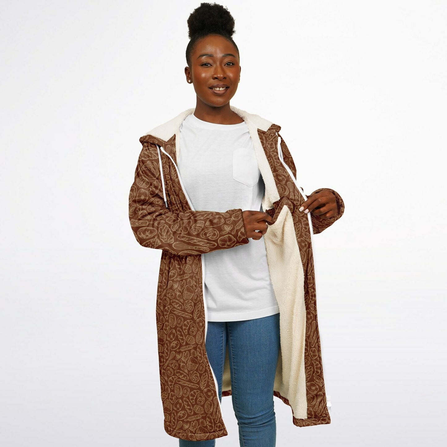 Baking Brown Zipper Cloak