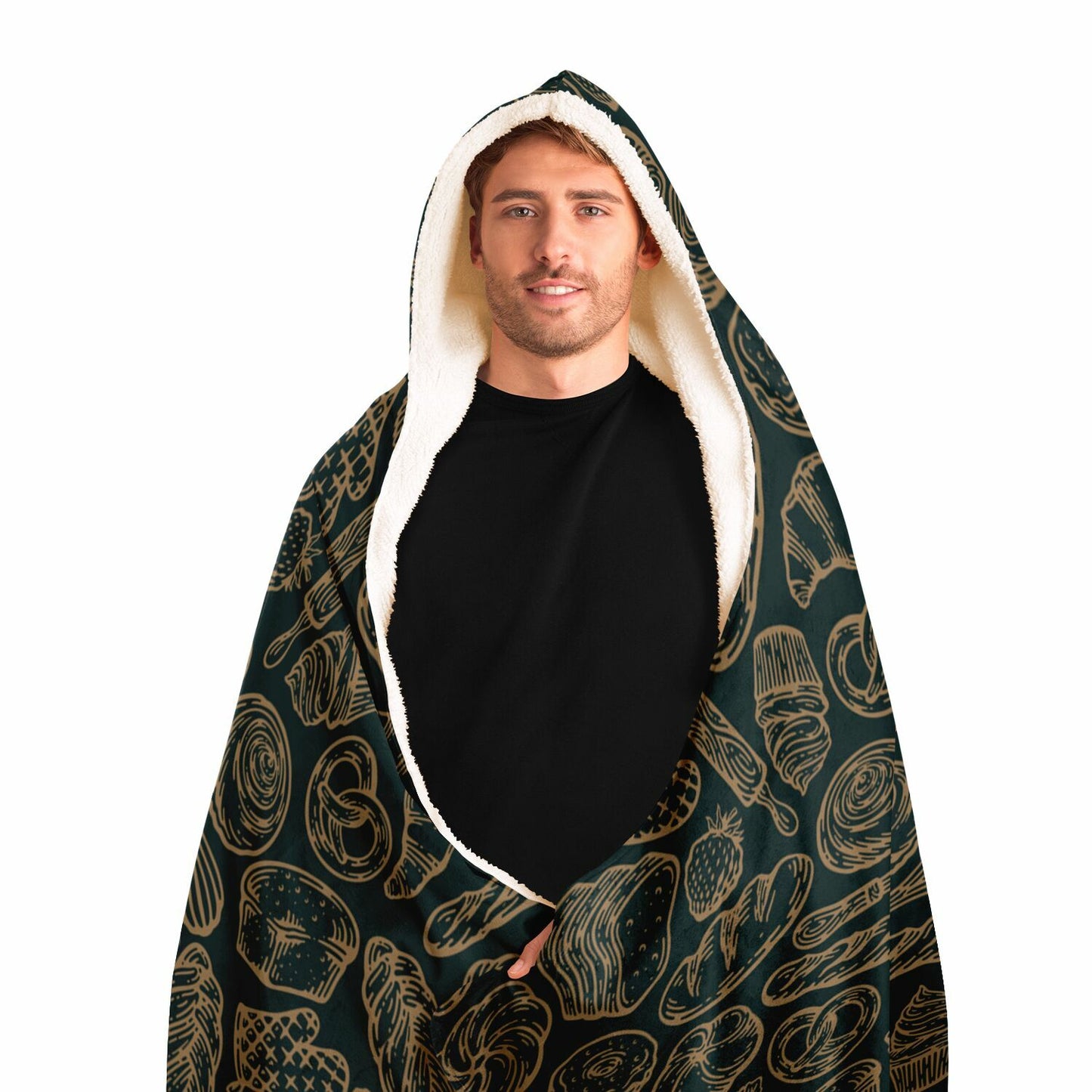 Baking Green Hooded Blanket