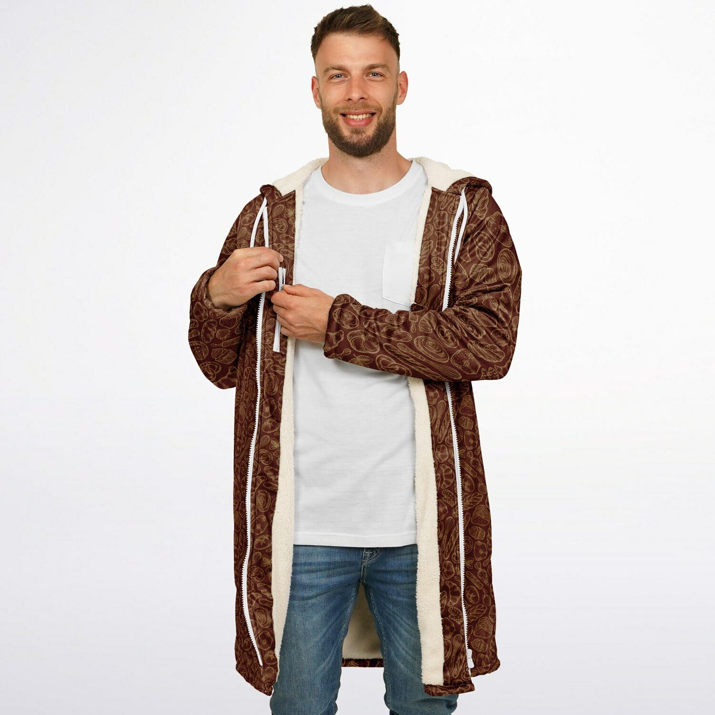 Baking Brown Zipper Cloak