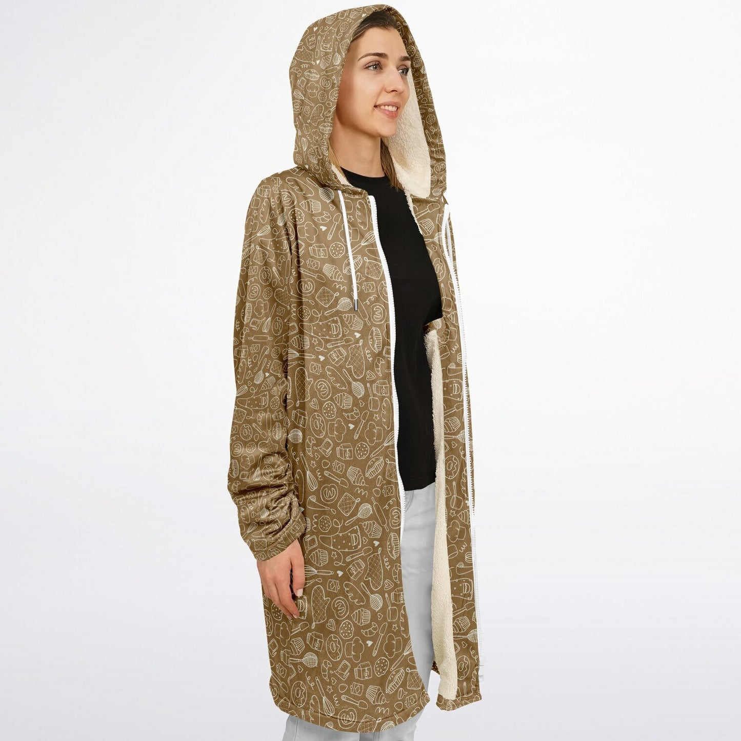 Funny Baking Time Zipper Cloak