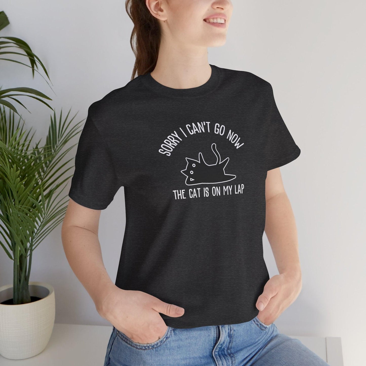 Sorry the Cat is on My Lap T-Shirt - Morning Mate Design