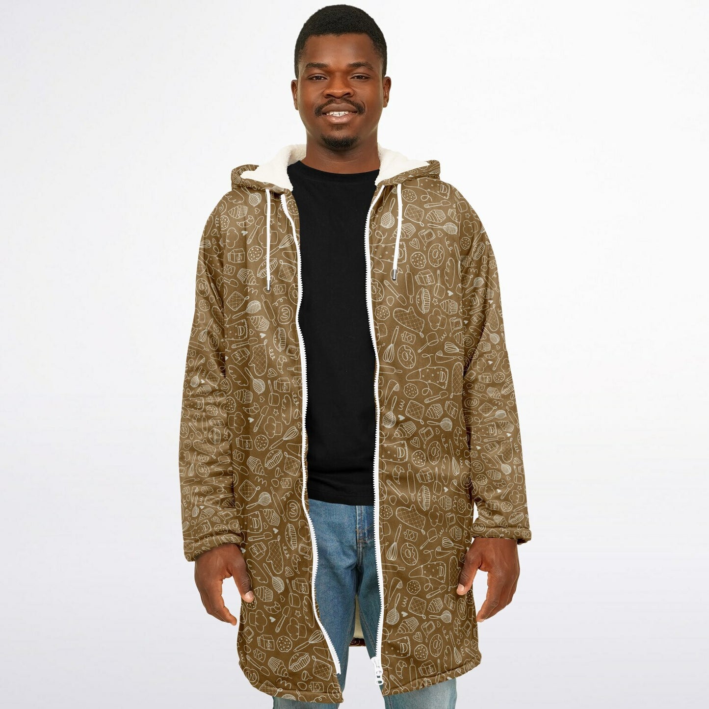 Funny Baking Time Zipper Cloak
