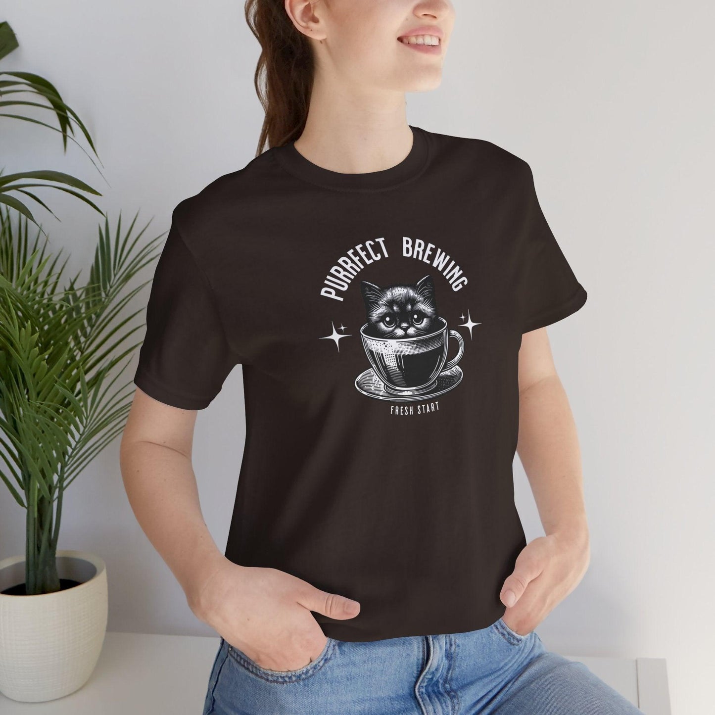 Purrfect Brewing Tee - Morning Mate Design