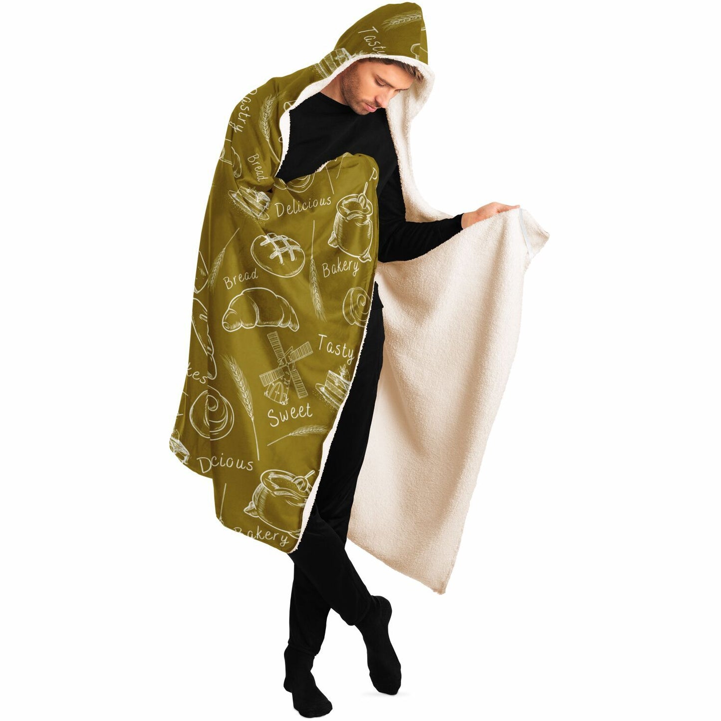 Golden Baking Hooded Blanket
