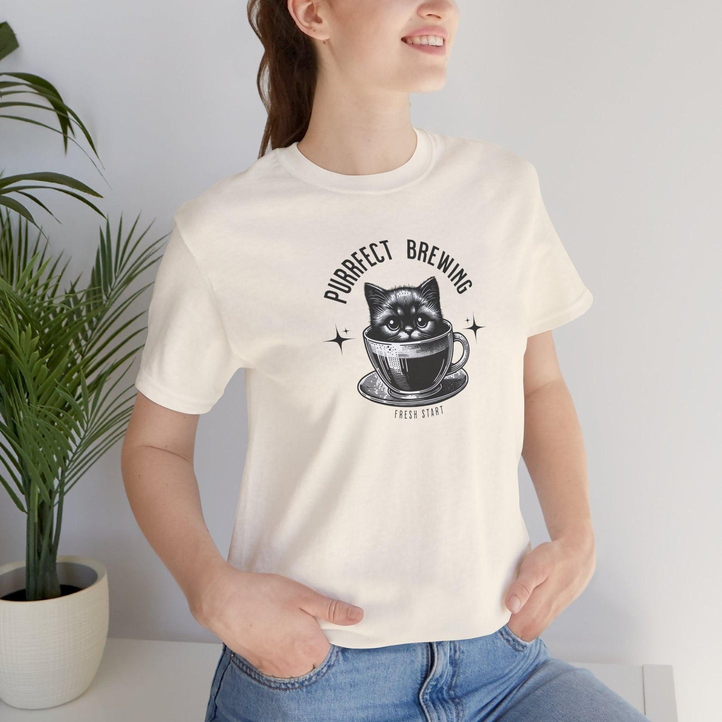 Purrfect Brewing Tee - Morning Mate Design