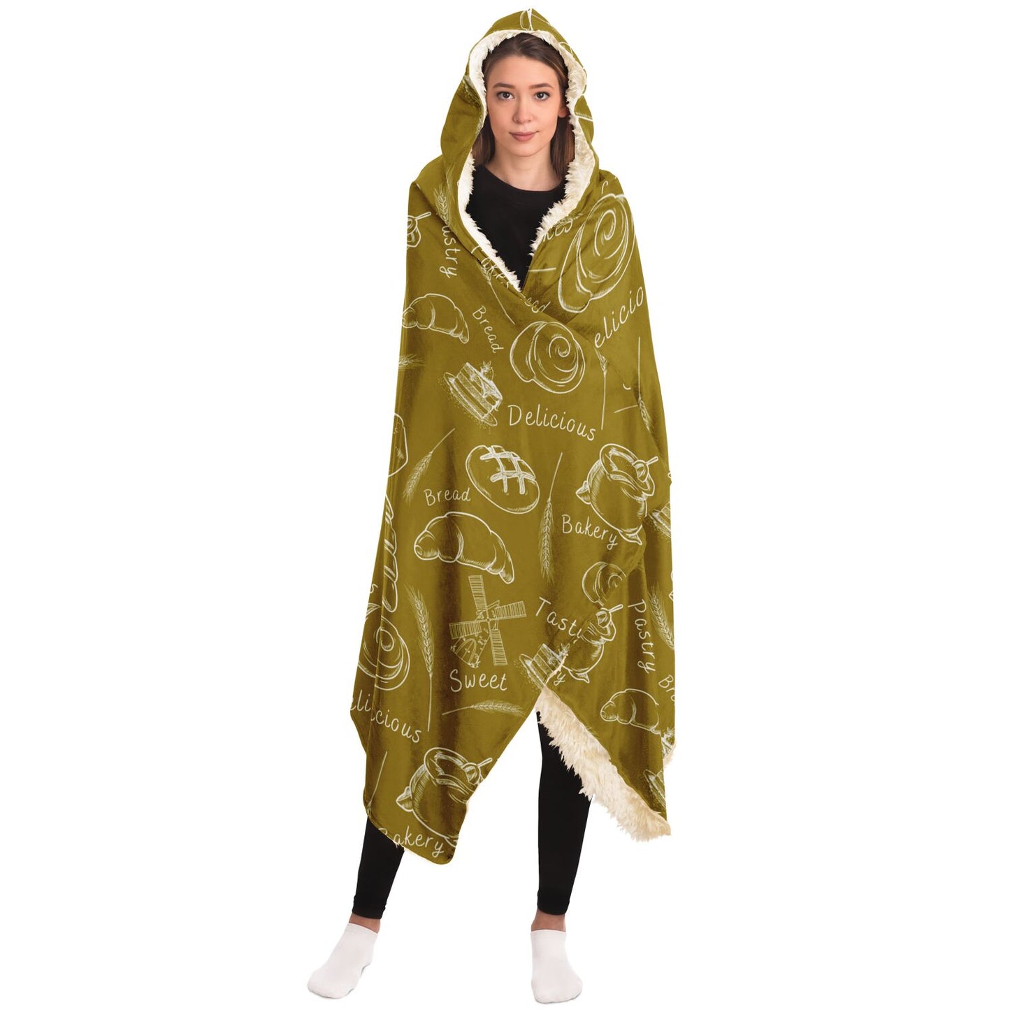 Golden Baking Hooded Blanket