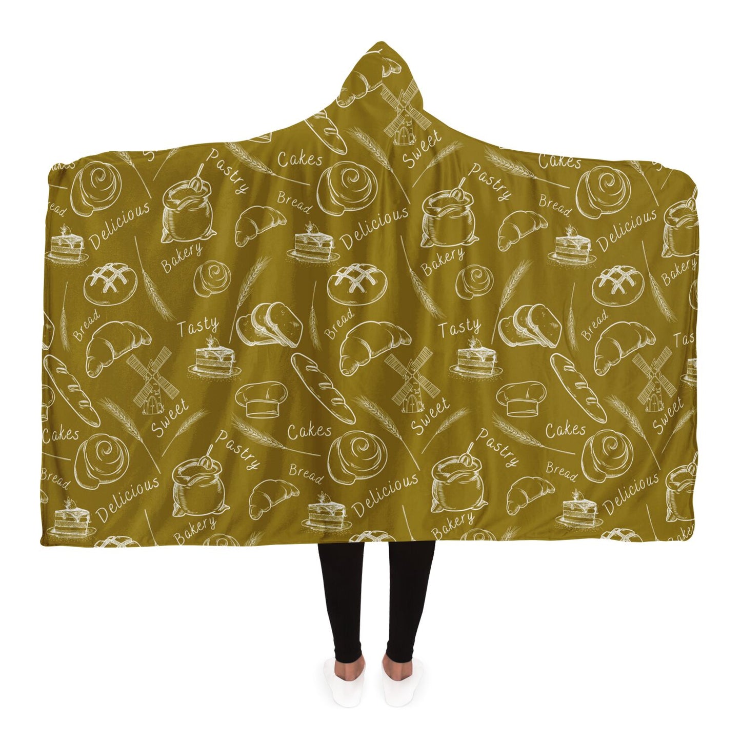 Golden Baking Hooded Blanket