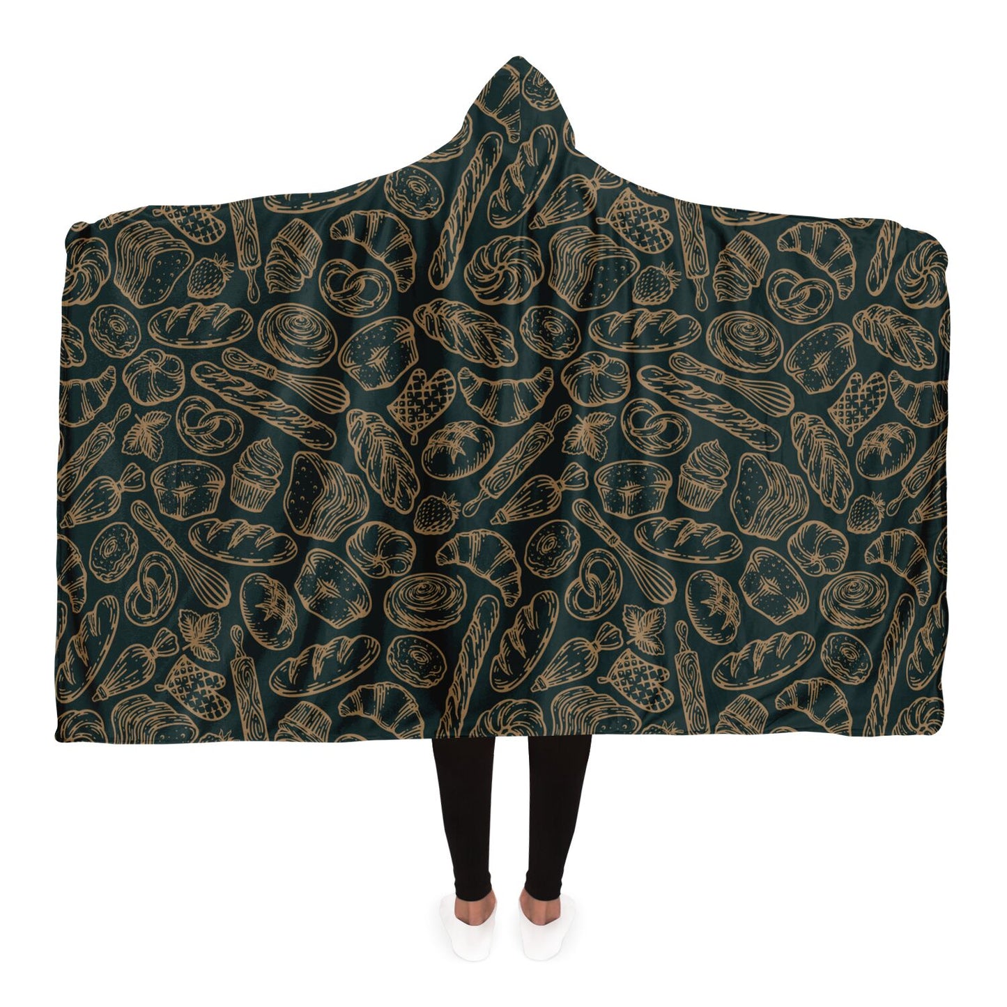 Baking Green Hooded Blanket