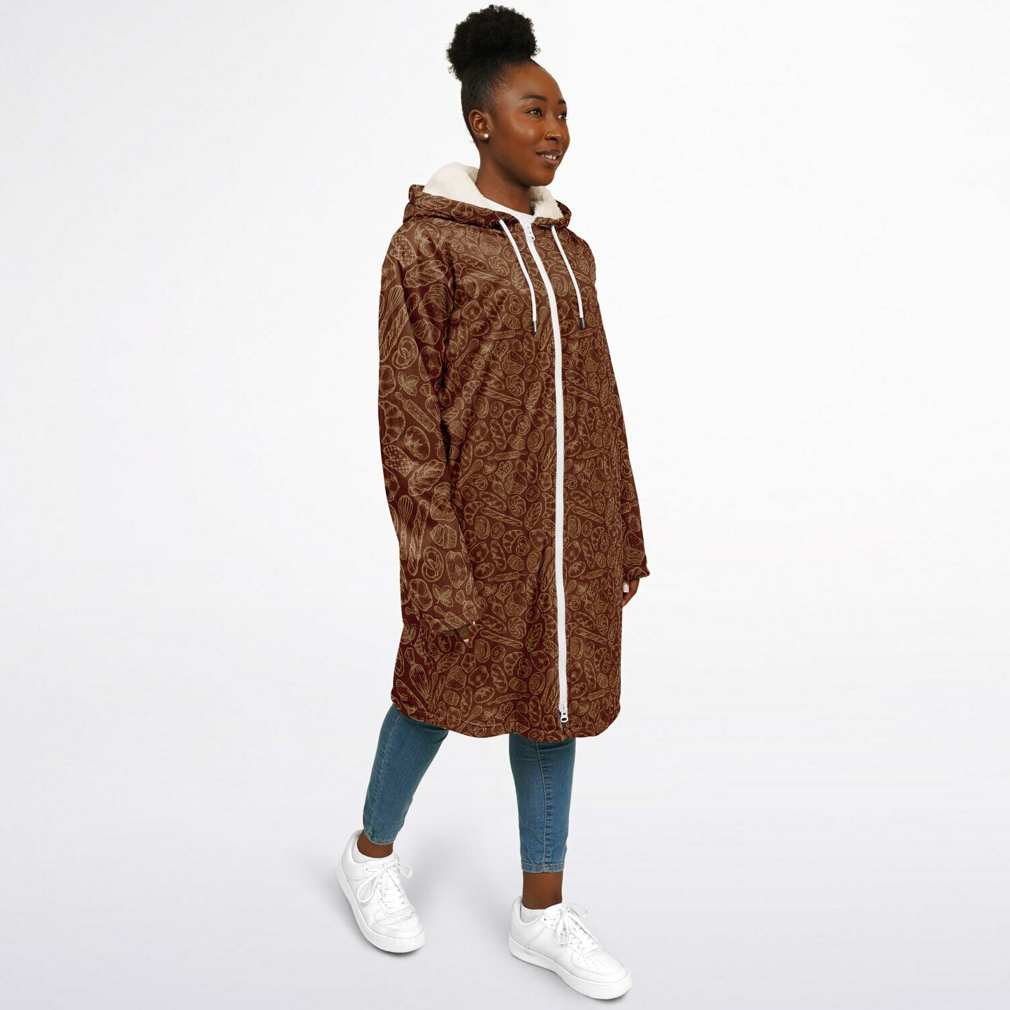 Baking Brown Zipper Cloak