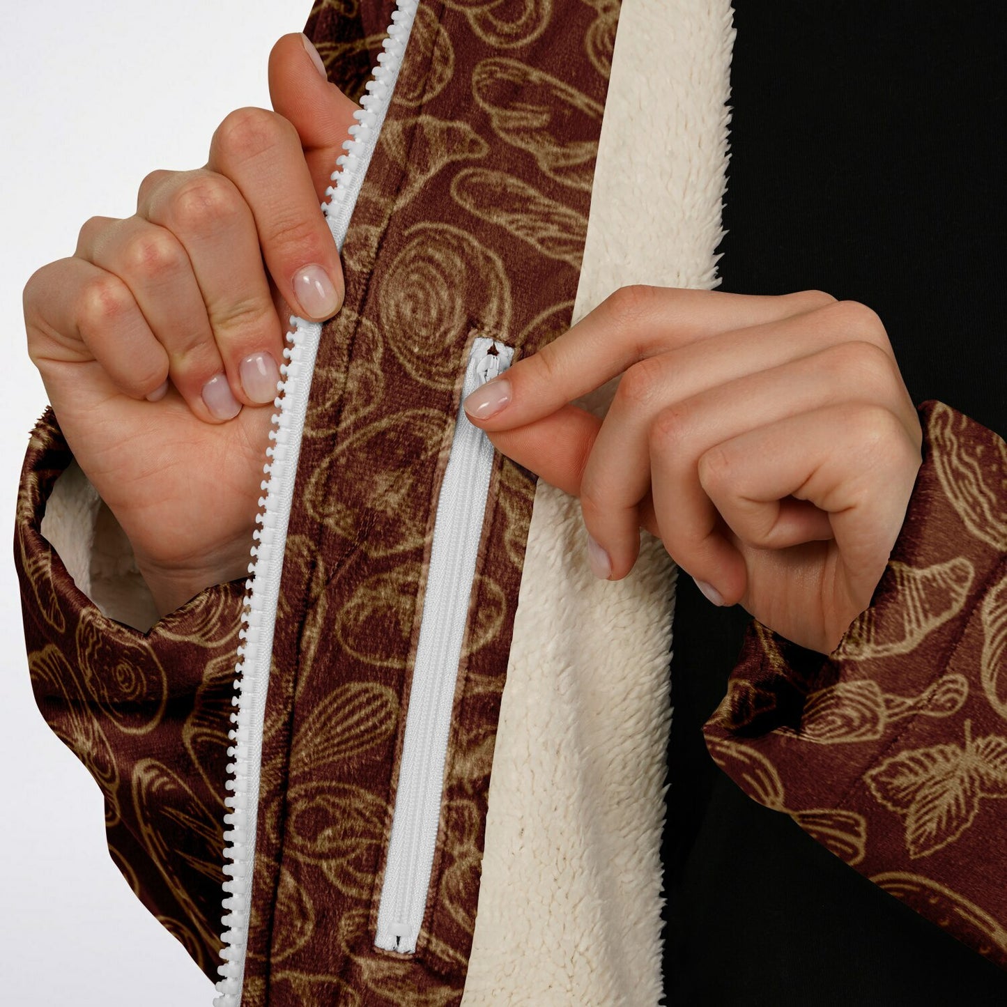 Baking Brown Zipper Cloak