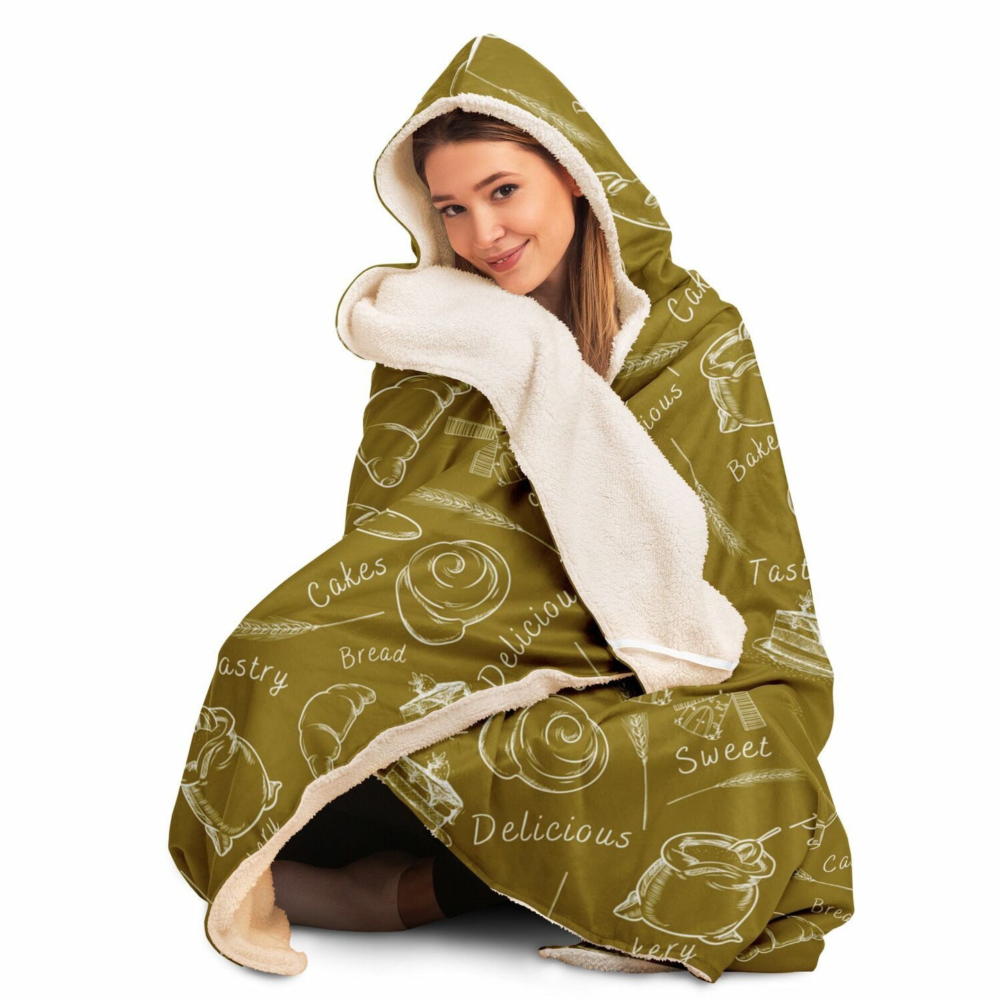 Golden Baking Hooded Blanket