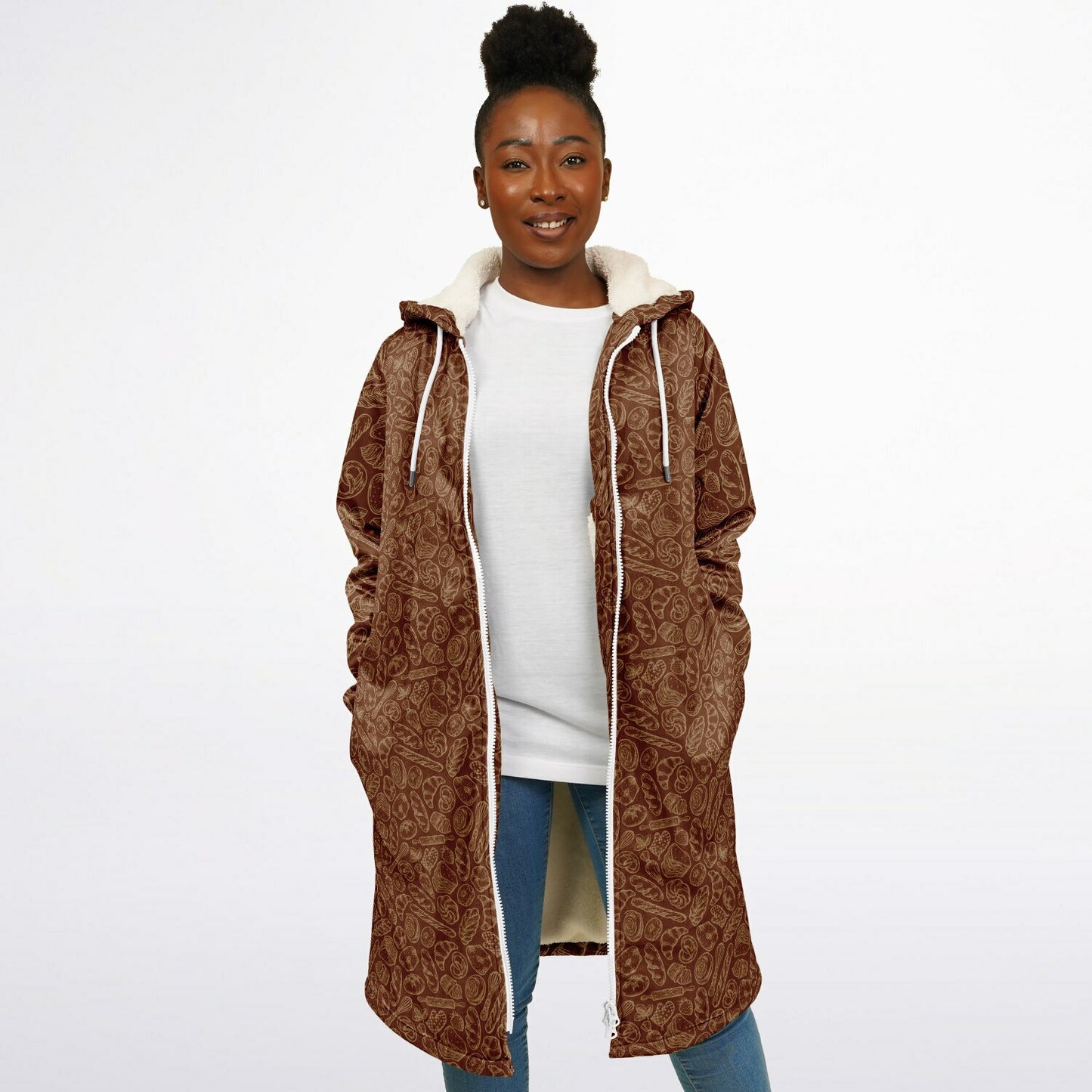Baking Brown Zipper Cloak