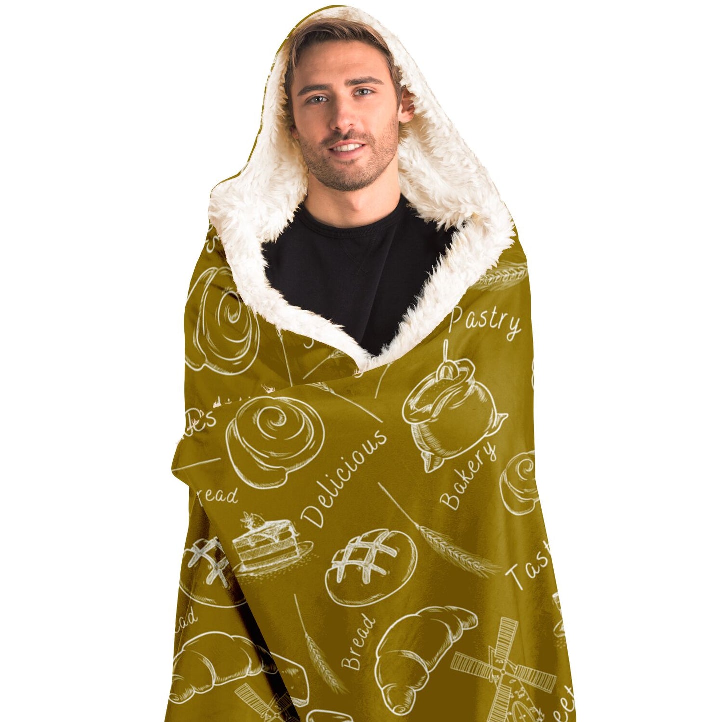 Golden Baking Hooded Blanket