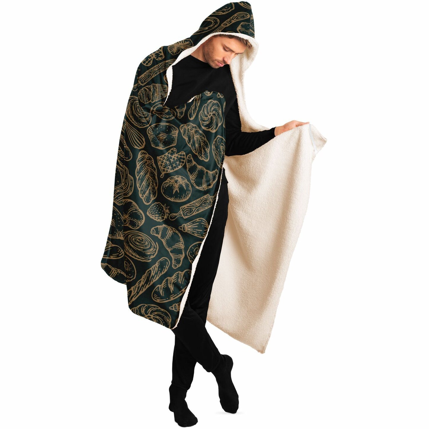 Baking Green Hooded Blanket