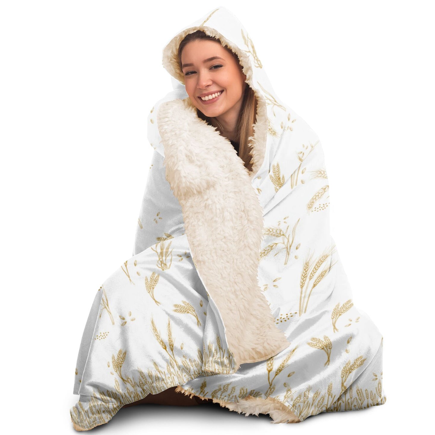 Wheat Hooded Blanket
