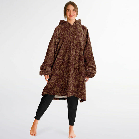 Maroon Baking Snug Hoodie - Morning Mate Design