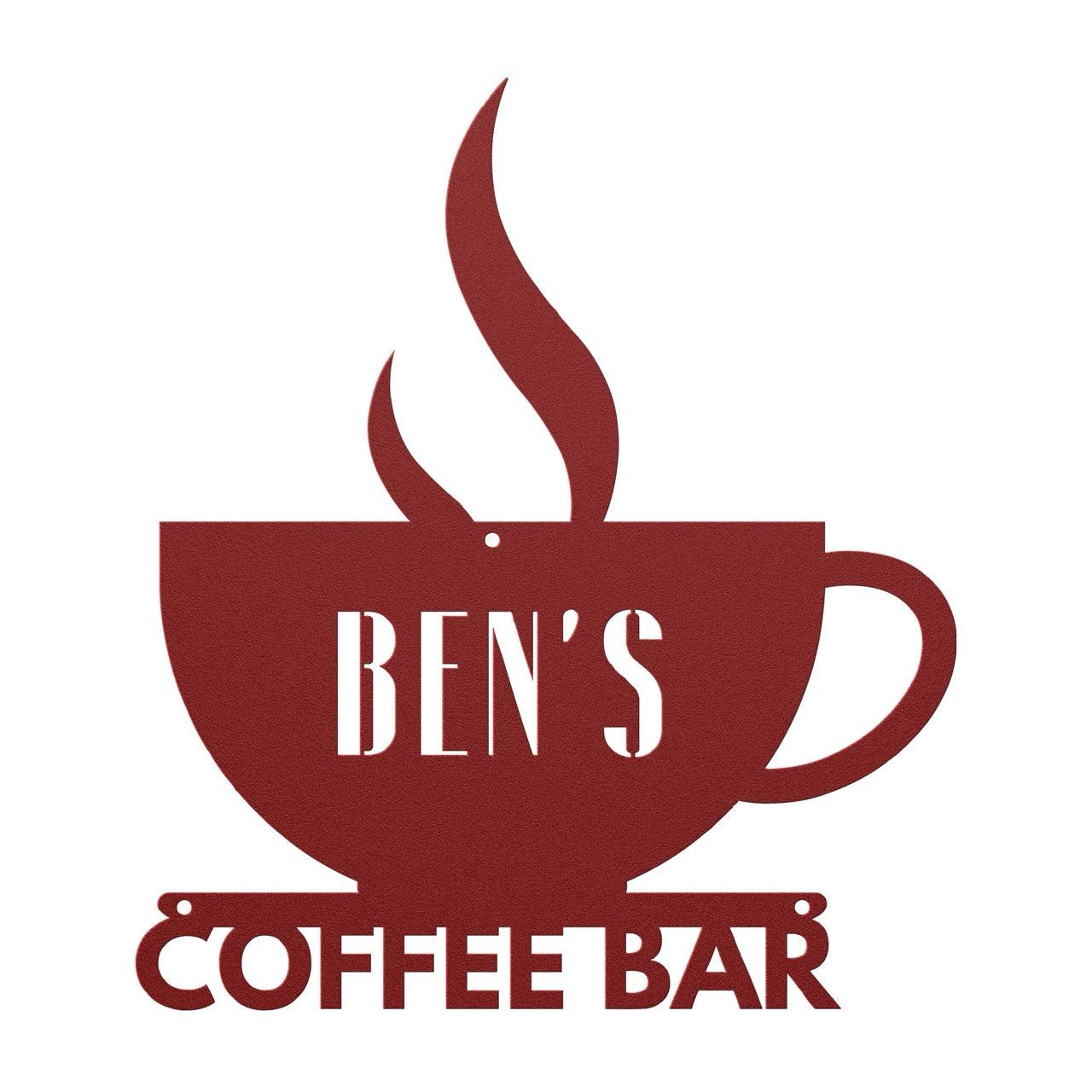 Coffee Cup Metal Sign - Morning Mate Design