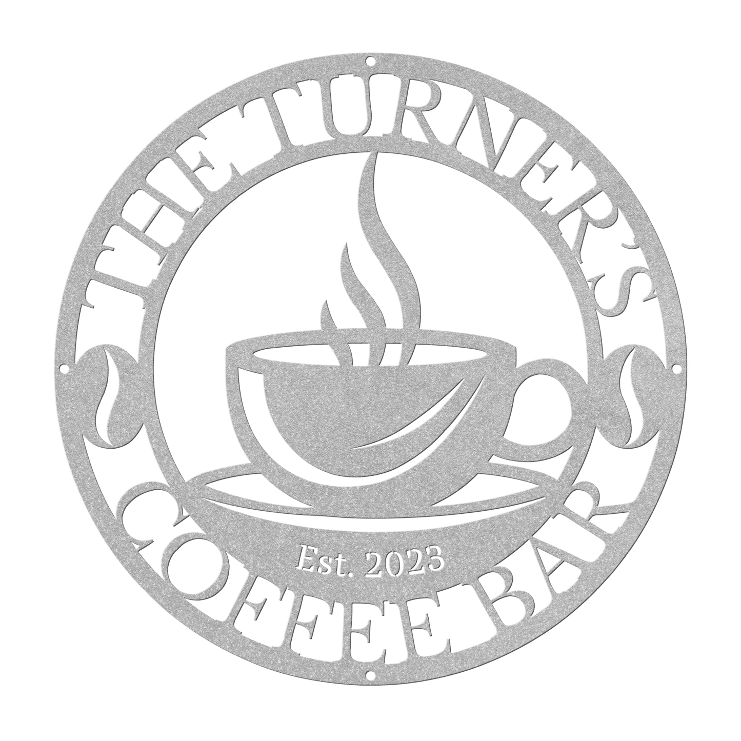 Coffee Round Metal Sign III - Morning Mate Design