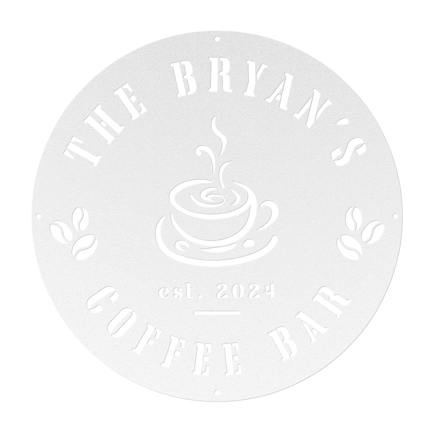 Coffee Round Metal Sign II - Morning Mate Design