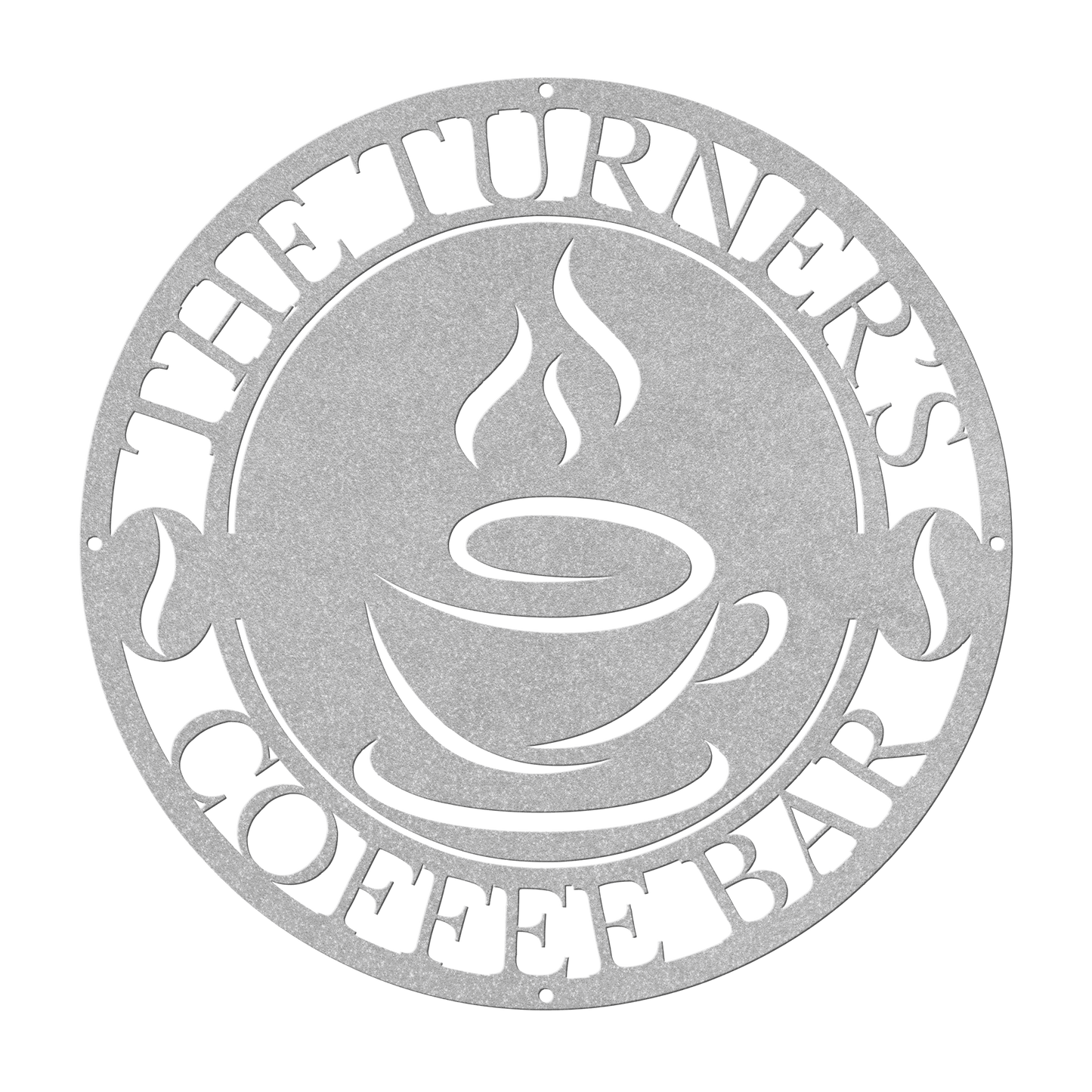 Coffee Round Metal Sign IV - Morning Mate Design