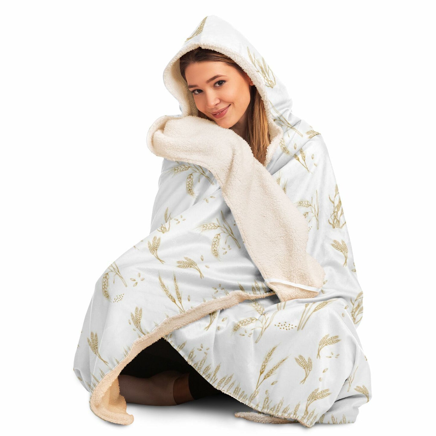 Wheat Hooded Blanket