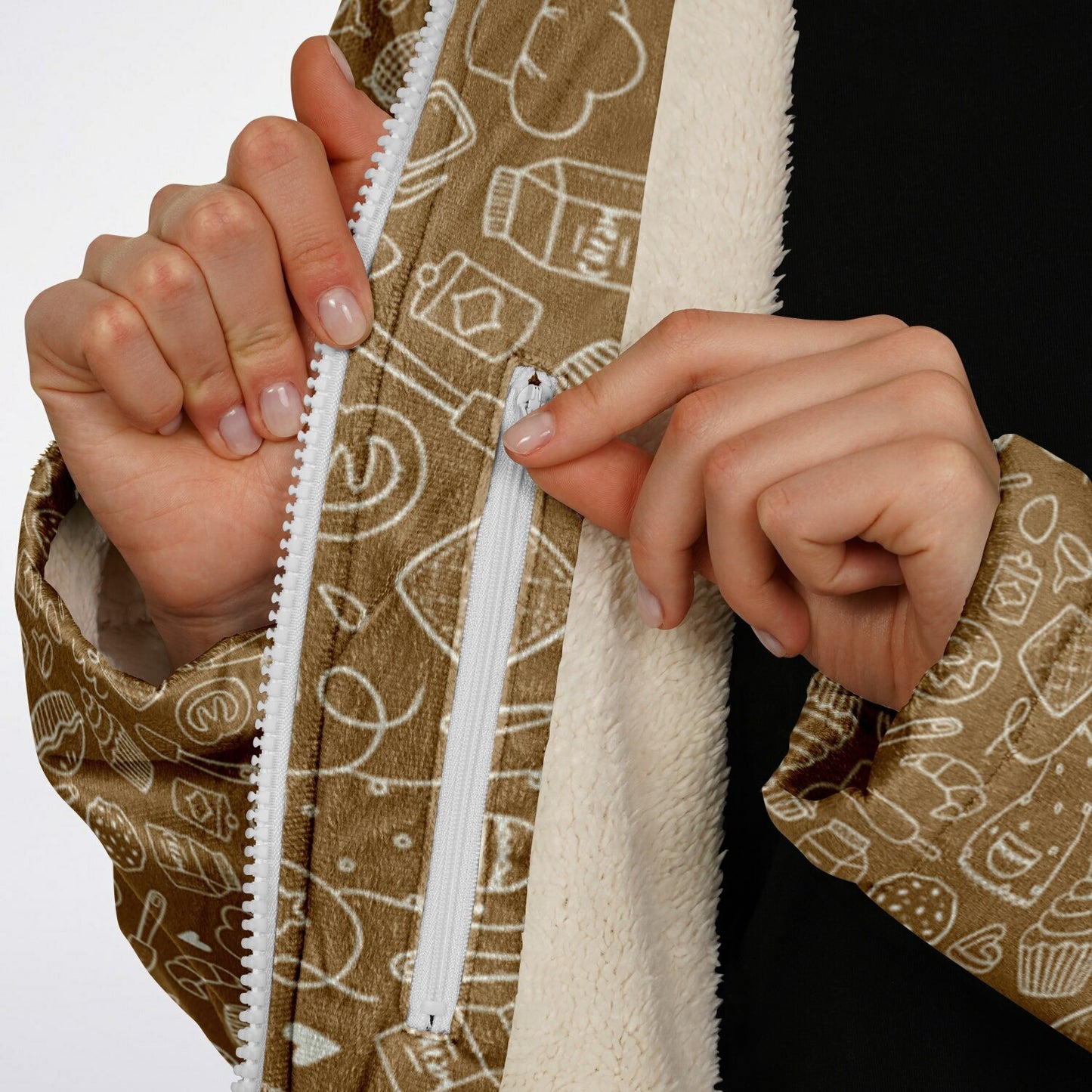 Funny Baking Time Zipper Cloak