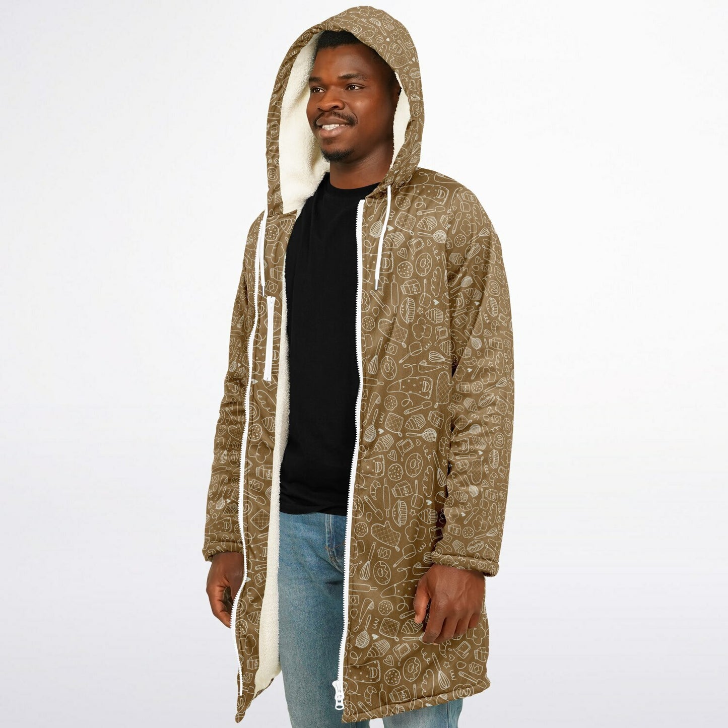 Funny Baking Time Zipper Cloak
