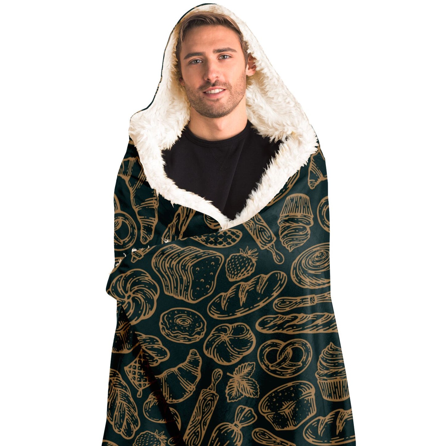 Baking Green Hooded Blanket