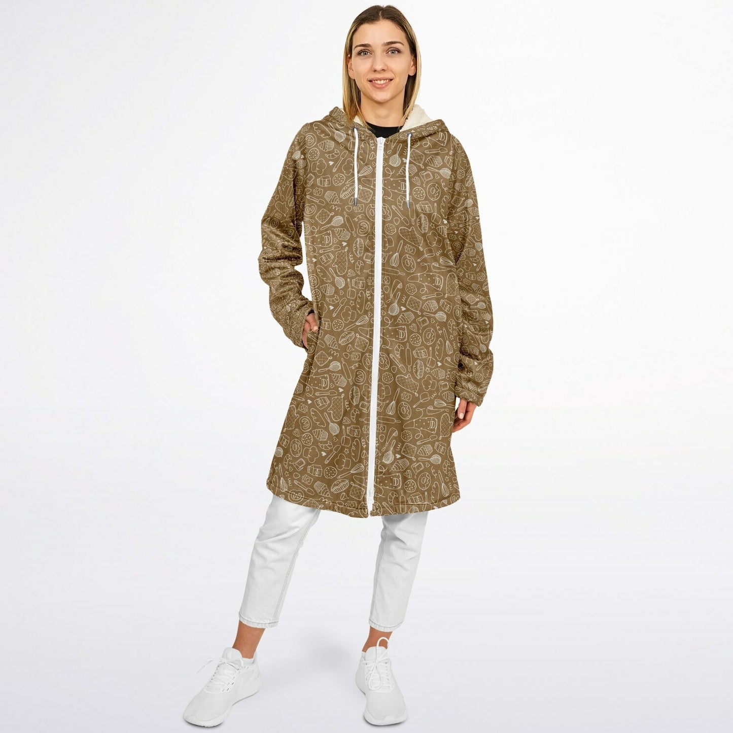 Funny Baking Time Zipper Cloak