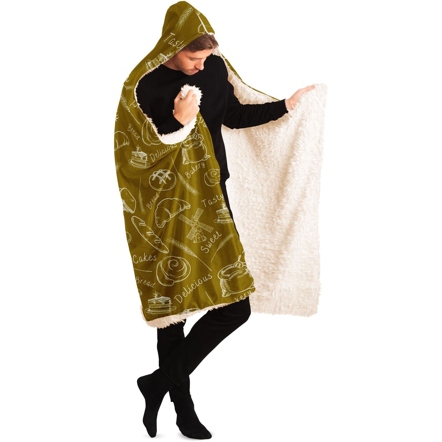 Golden Baking Hooded Blanket