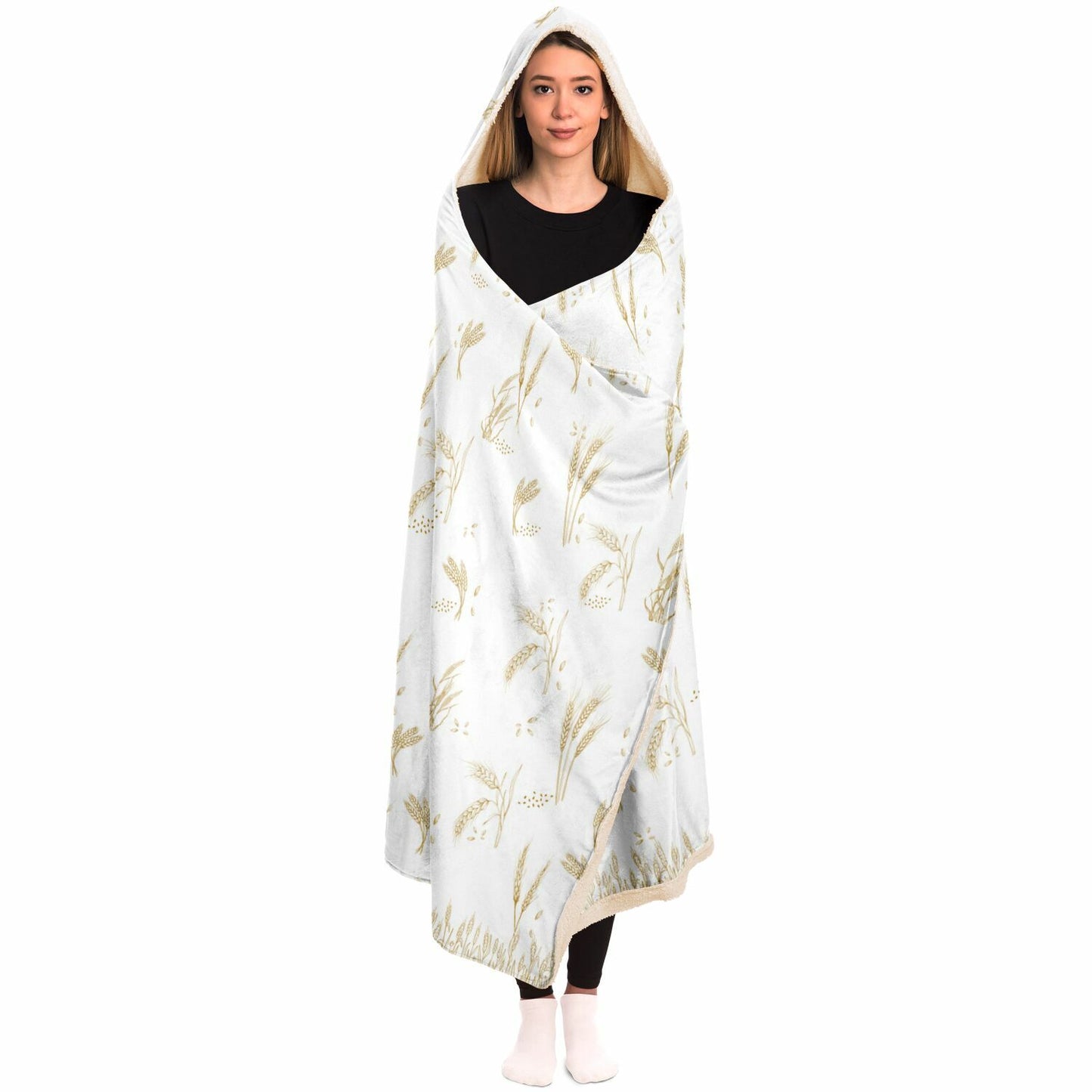 Wheat Hooded Blanket