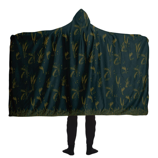 Wheat Green Jungle Hooded Blanket - Morning Mate Design