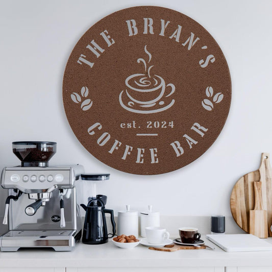 Coffee Round Metal Sign II - Morning Mate Design