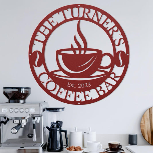 Coffee Round Metal Sign III - Morning Mate Design