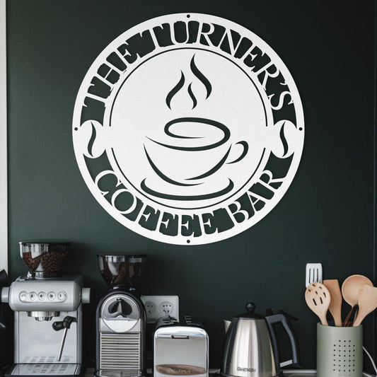 Coffee Round Metal Sign IV - Morning Mate Design
