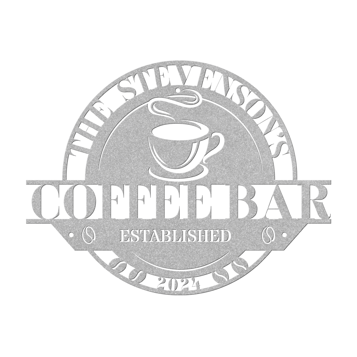 Custom Coffee Round Metal Sign - Morning Mate Design