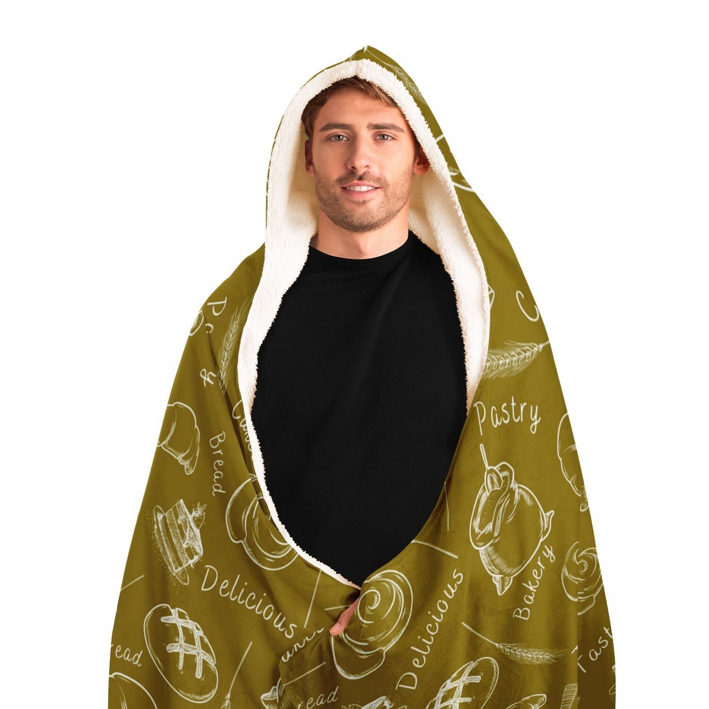 Golden Baking Hooded Blanket