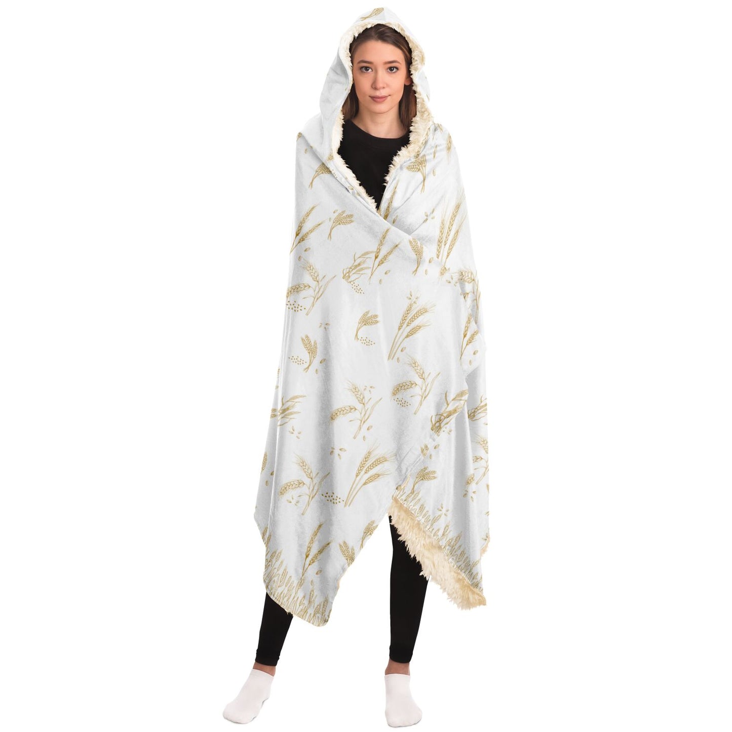 Wheat Hooded Blanket