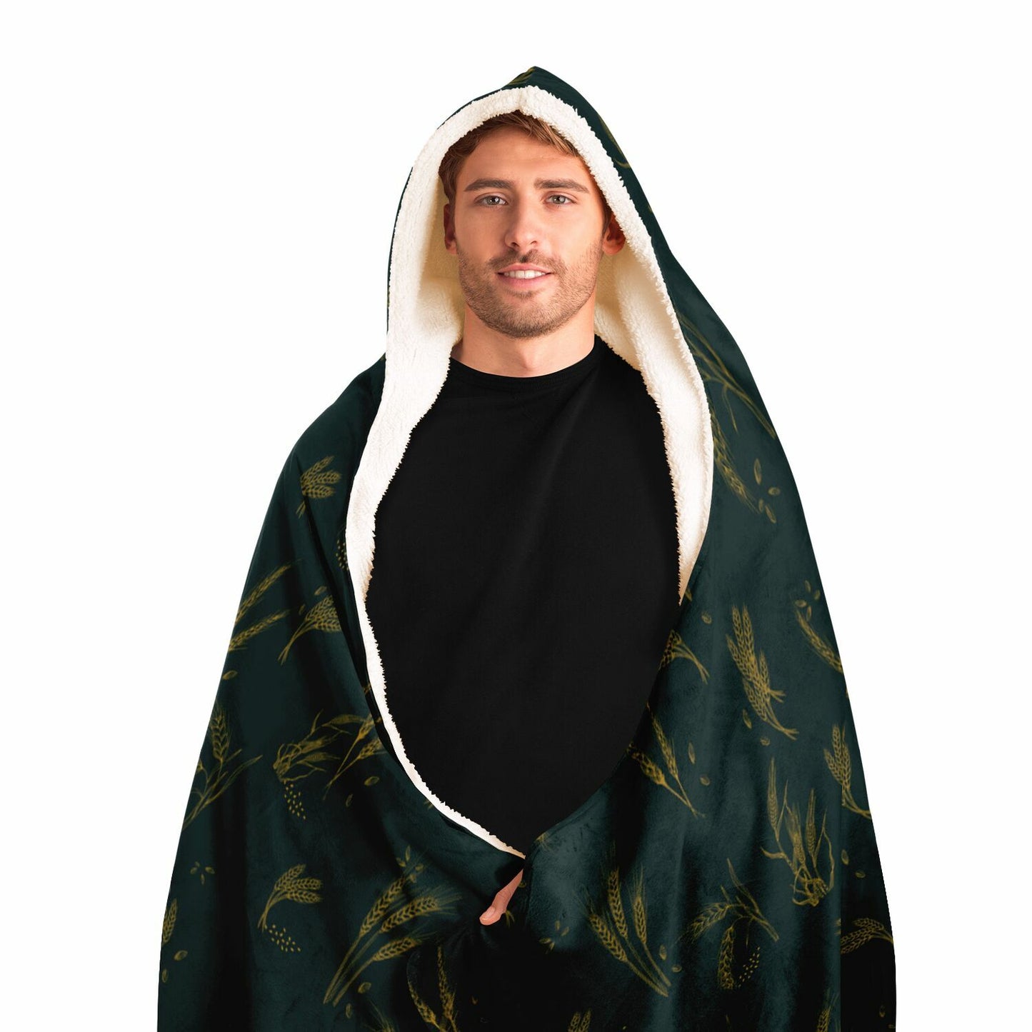 Wheat Green Jungle Hooded Blanket