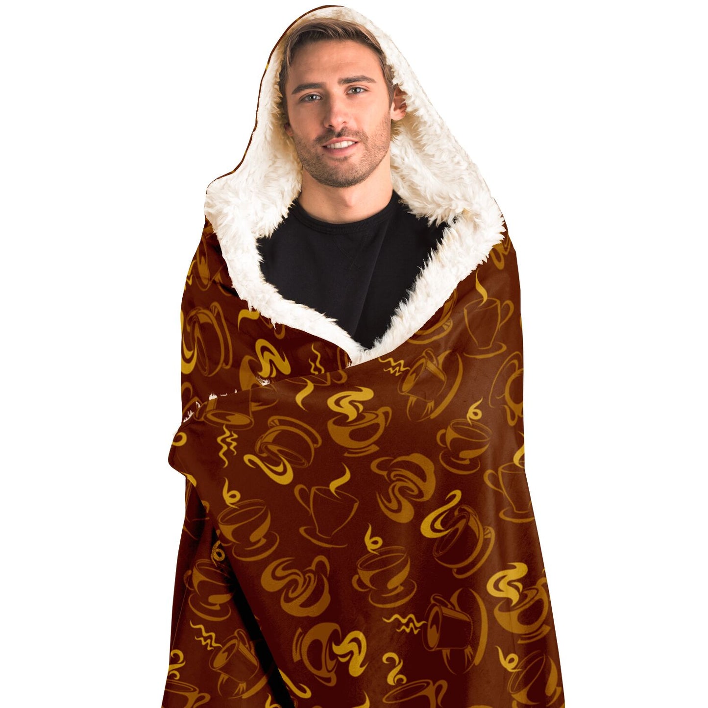 Gold Coffee Hooded Blanket