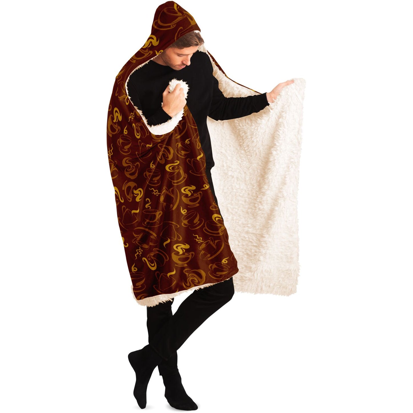 Gold Coffee Hooded Blanket