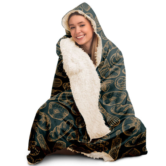 Baking Green Hooded Blanket