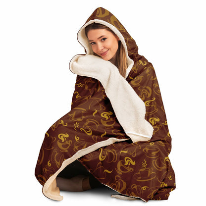 Gold Coffee Hooded Blanket