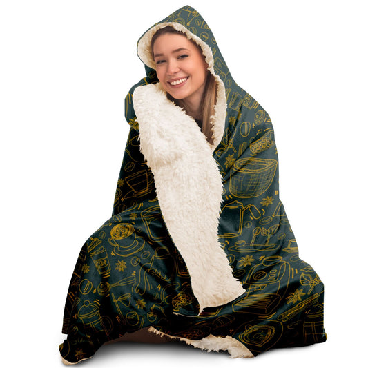 Coffee Jungle Hooded Blanket